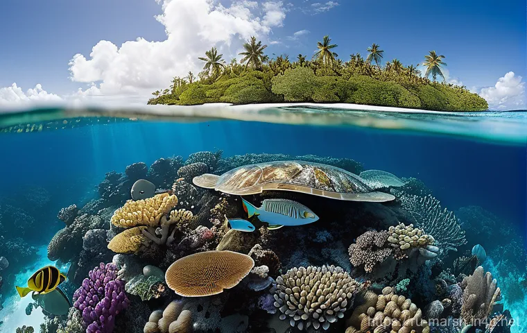 마셜 제도 어업 및 해산물 산업 - A serene scene depicting indigenous Marshallese fishermen engaged in traditional fishing practices o...